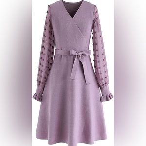 Chicwish Purple Sweater Dress